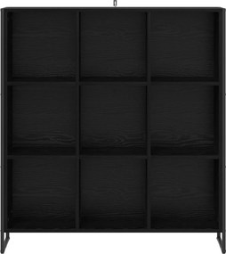 vidaXL Βιβλιοθήκη 99,5 x 30 x 108 cm Επεξεργασμένο Ξύλο Μαύρη Δρυς