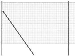 vidaXL Φράχτης με Στήλες. Γκρι 1.5 x 25 m Ατσάλι