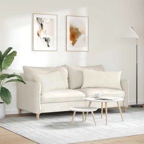 vidaXL Μαξιλάρι Καναπέ 2 τμχ. Βελούδο Κρεμ 80 x 40 cm