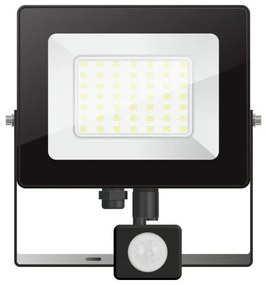 Προβολέας LED SLIM SMD 50W 6000K Ανιχνευτής Κίνησης IP65 Μαύρο Epistar 6231 Spotlight-6231-Μαύρο 6231