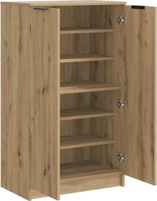 vidaXL Παπουτσοθήκη Αρτισιανή Δρυς 59x35x100,5 εκ. Επεξ. Ξύλο