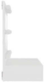 vidaXL Έπιπλο Καθρέπτη με LED Λευκό 60 x 31,5 x 62 εκ.