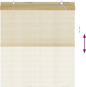 vidaXL Ρόλερ (στόρι) Φυσικό 160 x 160 cm Μπαμπού