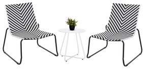 ΣΕΤ LOUNGE 3TMX ΕΞ.ΧΩΡΟΥ PONY HM21193.02 ΜΕΤΑΛΛΟ ΚΑΙ ΣΥΝΘ.RATTAN ΣΕ ΛΕΥΚΟ-ΜΑΥΡΟ