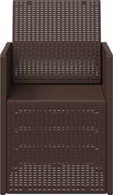 vidaXL Καρέκλες Εστιατορίου Κήπου 2 pcs Καφέ PP