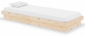 Πλαίσιο Κρεβατιού 75 x 190 εκ. από Μασίφ Ξύλο Small Single - Καφέ