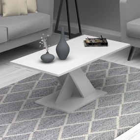 Τραπεζάκι σαλονιού Marcello Megapap χρώμα λευκό 110x55x47εκ.