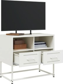 vidaXL Έπιπλο Τηλεόρασης Λευκό 68x39x60,5 εκ. από Χάλυβα