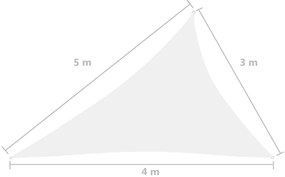Πανί Σκίασης Τρίγωνο Λευκό 3 x 4 x 5 μ. από Ύφασμα Oxford - Λευκό