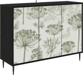 vidaXL Πλαϊνό γραφείο GOTHA Μαύρη Δρυς 102 x 33 x 76 εκ.