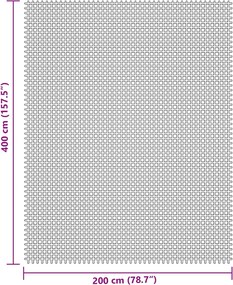 vidaXL Χαλί Σκηνής Κρεμ 4x2 μ.