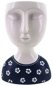 Κασπώ Ipamo 022750 14,8x10xH19,4cm Whit-Blue Polyresin
