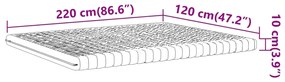 Στρώμα Αφρού 7 Ζωνών Σκληρότητα 20 ILD Λευκό 120x220 εκ. - Λευκό