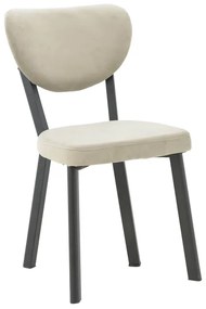 Καρέκλα Joley pakoworld γκρι βελούδο-πόδι μαύρο μέταλλο 45x39x86.5εκ Model: 190-000058