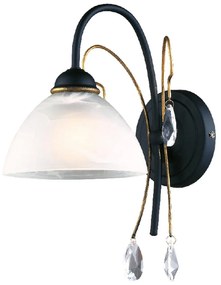 Φωτιστικό Τοίχου Elegant W39491 White Metal, Glass
