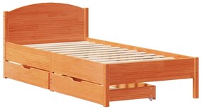 vidaXL Σκελετός Κρεβ. Χωρίς Στρώμα Καφέ Κεριού 90x200 εκ Μασίφ Πεύκο