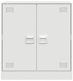 vidaXL Μπουφές Λευκός 67x39x73 εκ. από Ατσάλι