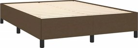 vidaXL Σκελετός Κρεβατιού Χωρίς Στρώμα Καφέ 140x200 εκ.Υφασμάτινο