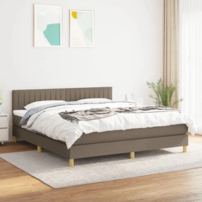 ΚΡΕΒΑΤΙ BOXSPRING ΜΕ ΣΤΡΩΜΑ TAUPE 180X200 ΕΚ. ΥΦΑΣΜΑΤΙΝΟ 3140797