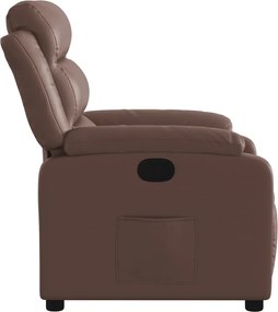 vidaXL Πολυθρόνα Ανακλινόμενη Καφέ από Συνθετικό Δέρμα