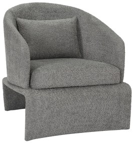 ARMCHAIR BEVY  GREY FABRIC-METAL FRAME 72x71x75Hcm.