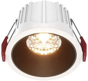 Χωνευτό Σποτ Φωτιστικό Οροφής LED 15W 2700K Downlight Alfa LED Maytoni DL043-01-15W2.7K-RD-WB-DE Μαύρο-Λευκό