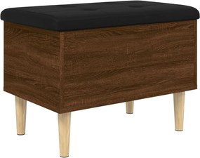 vidaXL Παγκάκι Αποθήκευσης Καφέ Δρυς 62x42x46 εκ. από Επεξ. Ξύλο