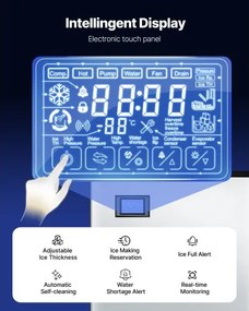 VEVOR Commercial Ice Maker 300 lbs/24 h Self-Cleaning Ice Machine - Head Only