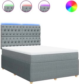 vidaXL Κρεβάτι Boxspring με Στρώμα Αν. Πράσινο 160x200εκ Υφασμάτινο