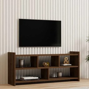 Έπιπλο τηλεόρασης Kapri pakoworld σε καρυδί απόχρωση 120x28x55εκ