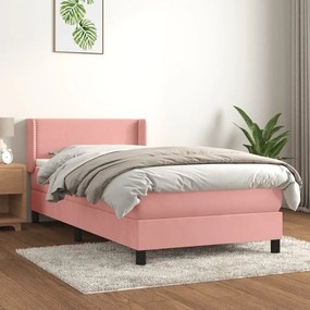 ΚΡΕΒΑΤΙ BOXSPRING ΜΕ ΣΤΡΩΜΑ ΡΟΖ 100X200 ΕΚ. ΒΕΛΟΥΔΙΝΟ 3130888