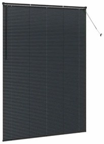 vidaXL Ρολό Παραθύρου με κουρτίνες Άλλο Μαύρο 155 x 220 εκ. Αλουμίνιο