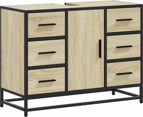 vidaXL Ντουλάπι Μπάνιου Νιπτήρα Sonoma Δρυς 80 x 33 x 60εκ. Επεξ. Ξύλο