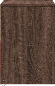 vidaXL Κομοδίνο με Φώτα LED Καφέ Δρυς Επεξεργασμένο Ξύλο