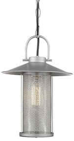 Φωτιστικό Οροφής Εξωτερικού Χώρου ROSSA1PPS 24x33cm 1xE27 IP44 Silver Aca Steel,Glass