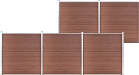 vidaXL Πάνελ Περίφραξης Καφέ 872 x 186 εκ. από WPC