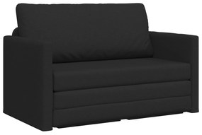 vidaXL Καναπές Κρεβάτι 2 σε 1 Μαύρος 124x71x78 εκ. Υφάσματος