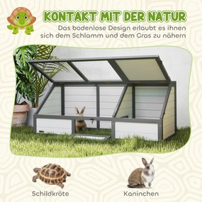 Turtle Box Εξωτερικό περίβλημα χελώνας χωρίς πάτο Σχέδιο Easy Open Turtle House Λευκό