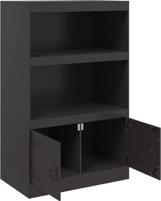 vidaXL Ντουλάπι Μαύρο 67x39x107 εκ. από Ατσάλι