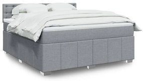 ΚΡΕΒΑΤΙ BOXSPRING ΜΕ ΣΤΡΩΜΑ ΑΝΟΙΧΤΟ ΓΚΡΙ 180X200 ΕΚ. ΥΦΑΣΜΑΤΙΝΟ 3289461