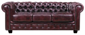 Καναπές Chesterfield Antique Red 689 E9574,34 201X92X72 cm Leather