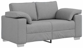 vidaXL Καναπές με μαξιλάρι Ανοιχτό γκρι 160 x 77 x 82 εκ ύφασμα