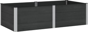 vidaXL Υπερυψωμένη Ζαρντινιέρα Μαύρο 200 x 100 x 54 cm