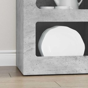 vidaXL Πλαϊνό γραφείο ELST Σκυρόδεμα Γκρι 40 x 35 x 100,5 εκ