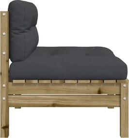 vidaXL Patio Sofa Vacuum pressure treated pinewood Natural Impregnated