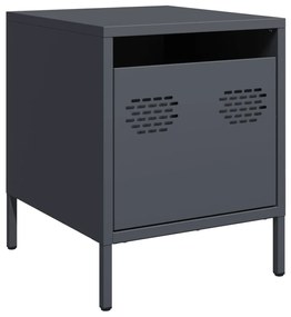 Κομοδίνο Ανθρακί 35x39x43,5 εκ. από Χάλυβα 851248