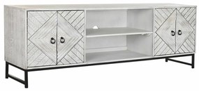 Τηλεόραση DKD Home Decor 180 x 40 x 60 cm Μαύρο Μέταλλο Λευκό Ξύλο από Μάνγκο