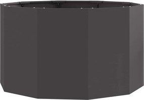 vidaXL Γλάστρα Μαύρο 90 x 90 x 50 cm Ατσάλι