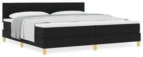 vidaXL Κρεβάτι box spring με στρώμα Μαύρο 200 x 200 cm ύφασμα