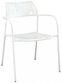 Πολυθρόνα Κήπου ArteLibre SOBEK Λευκό Μέταλλο 55x57x76cm